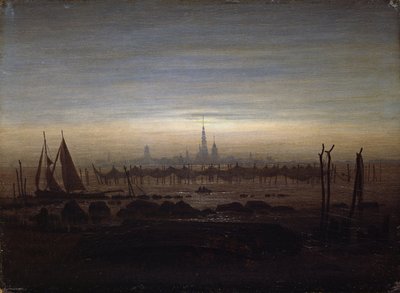 Greifswald al chiaro di luna da Caspar David Friedrich