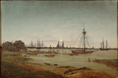 Porto al chiaro di luna da Caspar David Friedrich