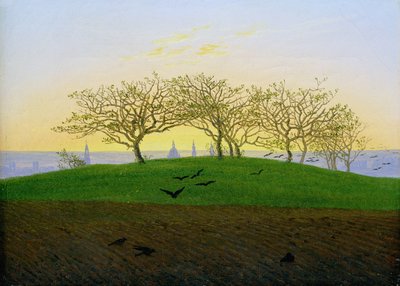 Colline e Campi Arati vicino a Dresda da Caspar David Friedrich