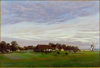 Il paese piatto - Dintorni di Greifswald, Germania da Caspar David Friedrich