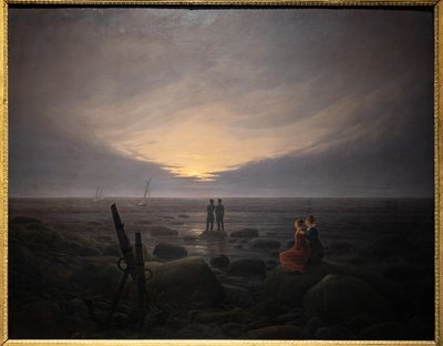 Luna che sorge sul mare da Caspar David Friedrich