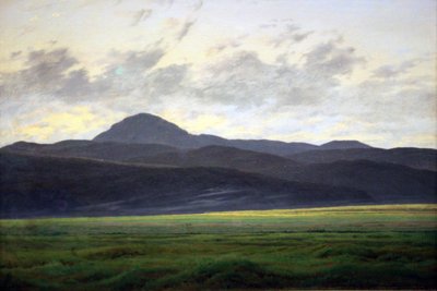 Paesaggio di montagna a Bohemis da Caspar David Friedrich