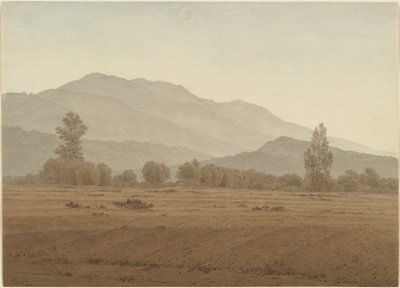 Luna nuova o eclissi solare sopra i Monti del Riesengebirge da Caspar David Friedrich