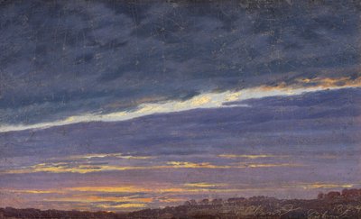 Cielo notturno nuvoloso Sera, 1824 da Caspar David Friedrich