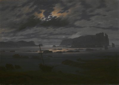Mare del Nord al chiaro di luna, c. 1823 da Caspar David Friedrich