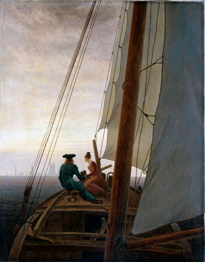 A bordo di una nave a vela da Caspar David Friedrich
