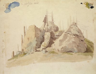 Roccia e Albero: studio incompiuto, 12 luglio 1810 da Caspar David Friedrich