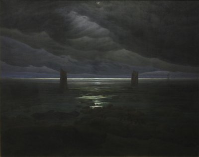 Costa del mare al chiaro di luna da Caspar David Friedrich