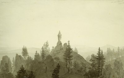 Statua della Madonna in montagna da Caspar David Friedrich