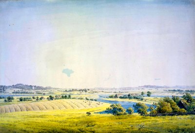 Vista su Putbus, 1824-1825 da Caspar David Friedrich