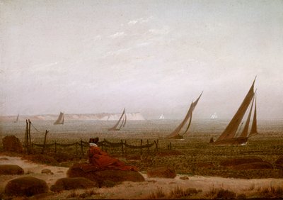 Donna sulla spiaggia a Rügen da Caspar David Friedrich