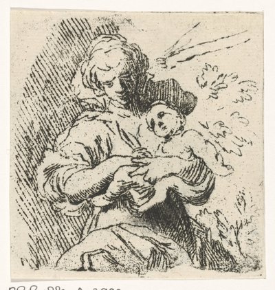 Donna con bambino in braccio da Caspar Jacobsz. Philips