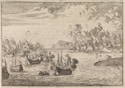 Bombardamento di Dieppe, 1694 da Caspar Luyken
