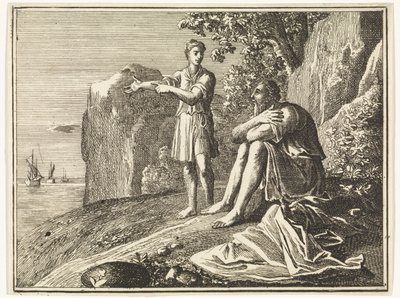 Il servo di Elia vede una piccola nuvola di pioggia da Caspar Luyken