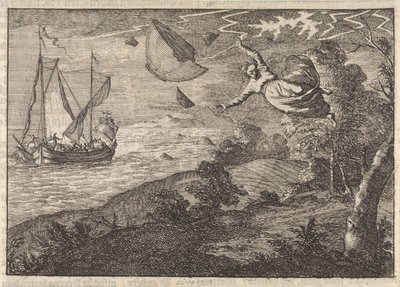 Vento forte sulla costa di Malmö, 1679 da Caspar Luyken