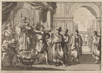 Selim IV, scià di Persia, fa accecare suo fratello con un ferro rovente, 1694 da Caspar Luyken