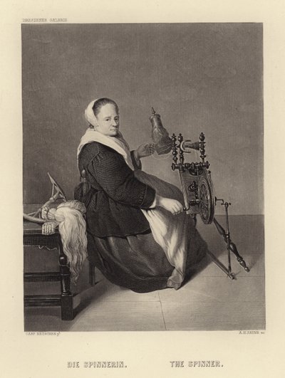 La filatrice da Caspar Netscher