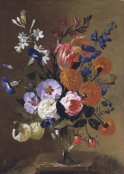Natura morta di fiori in un vaso, 1668 da Caspar Pieter I Verbrugghen