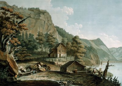 Vista sul prato del Rütli da Caspar Wolf