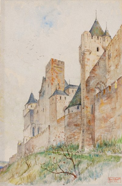 Bastioni di Carcassonne, Francia, 1913 da Cass Gilbert