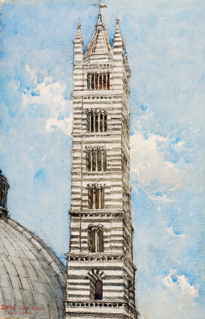 Torre della cattedrale, Siena, 1927 da Cass Gilbert