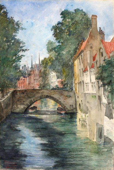 Sul canale, Bruges, 1928 da Cass Gilbert