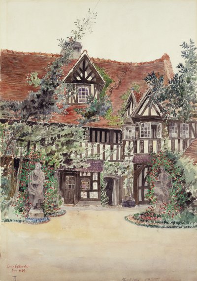 Il cortile più piccolo, Hotel Guilleaume le Conquerant, Dives, Francia, 1924 da Cass Gilbert