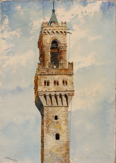 Torre di Palazzo Vecchio, Firenze, Italia, 1880 da Cass Gilbert