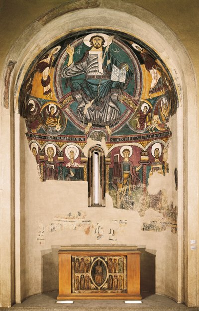Cristo in gloria, dalla Chiesa di San Clemente de Tahull, Lerida, Spagna da Catalan School