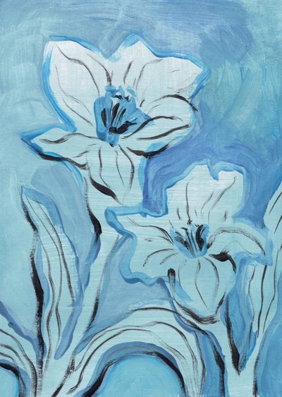 Astratto: Fiori blu da Catalina Somolinos