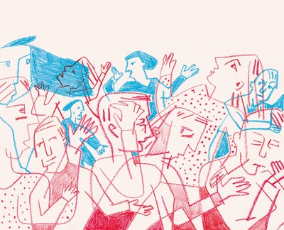 Discussione caotica tra la folla da Catalina Somolinos