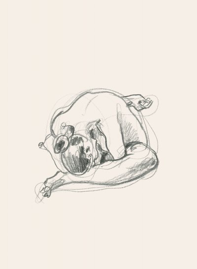 Figura rannicchiata e silenziosa da Catalina Somolinos