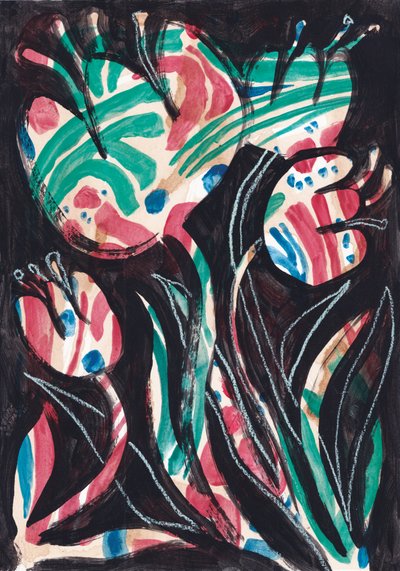 Fiori astratti dai colori vivaci da Catalina Somolinos