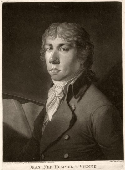 Johann Nepomuk Hummel (1778-1837) inciso da Wrenck da Catharina Escherich