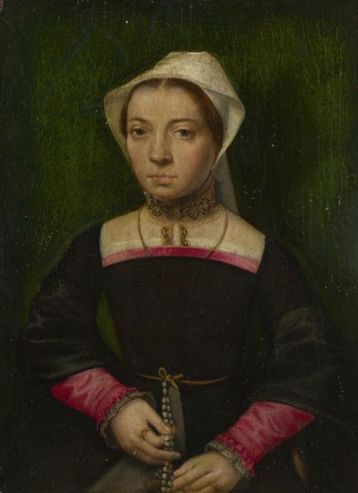 Una signora con un rosario, c. 1550 da Catharina van Hemessen