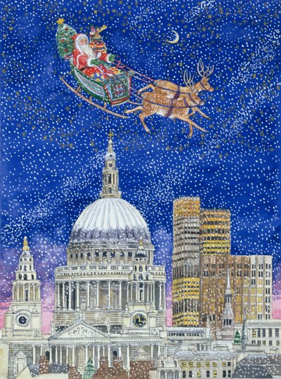 Babbo Natale vola sopra Londra da Catherine Bradbury