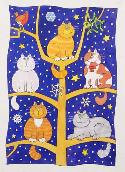Cinque Gatti di Natale da Cathy Baxter