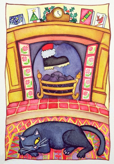 Babbo Natale che scende dal camino da Cathy Baxter