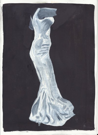 Elsie, 2012 (olio e acrilico su carta) da Cathy Lomax