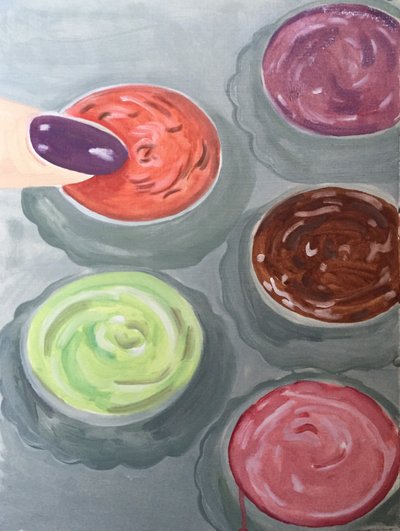 More Magic, 2016 (olio su carta) da Cathy Lomax