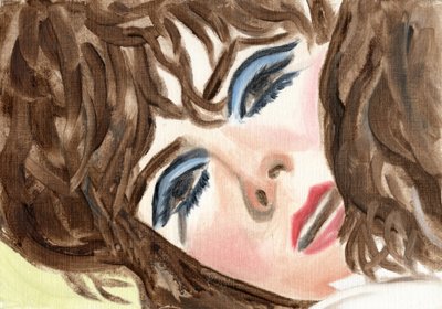 Mirto (Ombretto blu), 2024 (olio su carta) da Cathy Lomax
