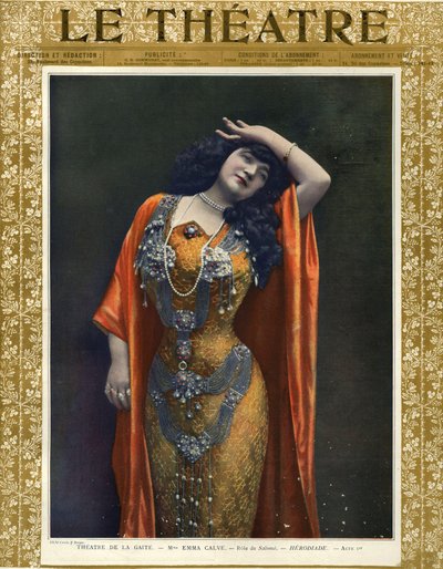 Emma Calvé come Salomè, copertina della rivista 