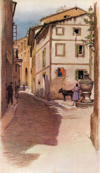 Una scena di strada maiorchina da Cecil Charles Windsor Aldin