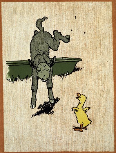 Agnello nero e anatroccolo - disegno di Cecil Aldin da Cecil Charles Windsor Aldin