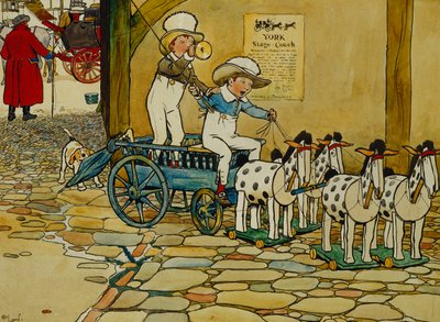 Schegge del vecchio blocco; La diligenza di York da Cecil Charles Windsor Aldin
