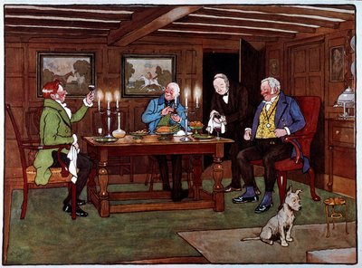 Connoisseurs Bevitori che si godono un bicchiere di porto da Cecil Charles Windsor Aldin
