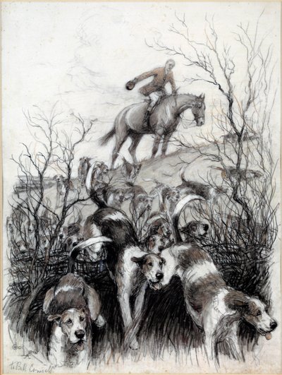 Scena di caccia in Inghilterra: Cani da Cecil Charles Windsor Aldin