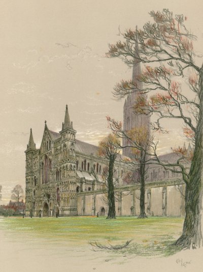 Cattedrale di Salisbury da Cecil Charles Windsor Aldin