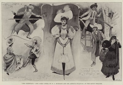 Il capo, nuova opera comica di F C Burnard e Sir Arthur Sullivan, al Savoy Theatre da Cecil Charles Windsor Aldin