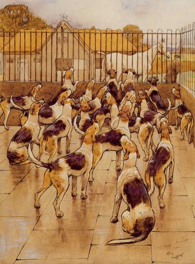 I Segugi iniziarono improvvisamente a ululare in coro da Cecil Charles Windsor Aldin